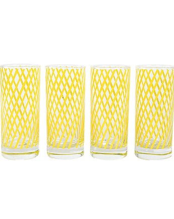 Komplet szklanek highball, włoski design, lata 70, produkcja: Włochy, Przetwory design