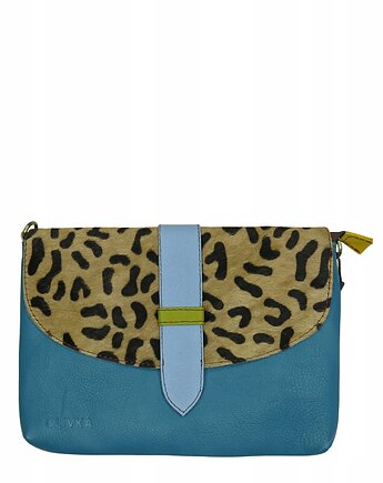 Torebka kopertówka listonoszka damska dwa paski skórzana bordo eko OLIVKA, Olivka Warsaw