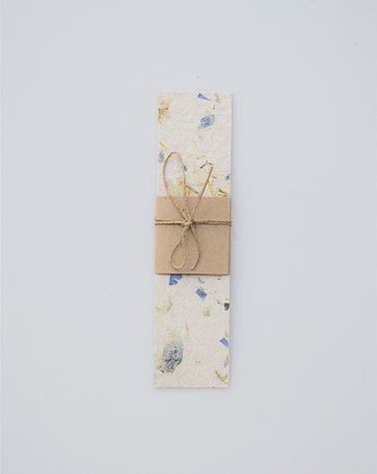 Zakładka do książki - ostróżka mlecz  -  papier czerpany, Czerpane