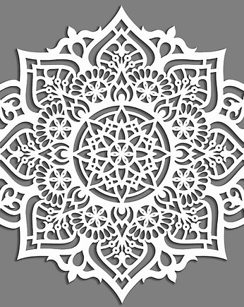 AŻUROWA DEKORACJA ŚCIENNA 3D, MANDALA, YOGA, PIĘKNY, DEKORACYJNY PANEL, ORNAMENTI