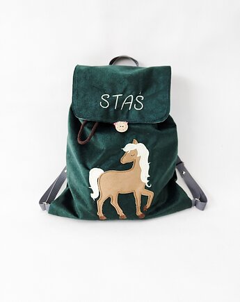 Plecak z konikiem, personalizowany prezent dla dziecka, plecak z imieniem, Enitka Sweet Baby Room