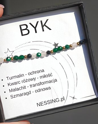 BYK bransoletka zodiakalna na gumce, NESSING handmade