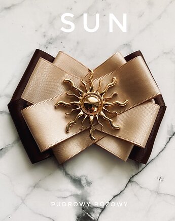 Brosza ze Słońcem  Nowa kolekcja SUN, Pudrowy Różowy