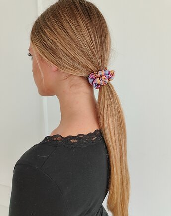 Gumka jedwabna, scrunchie, pink lemoniade MINI, Capillum