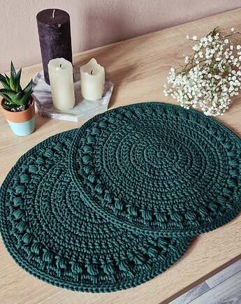 Podkładki na stół ze sznurka - leśne, Damariz