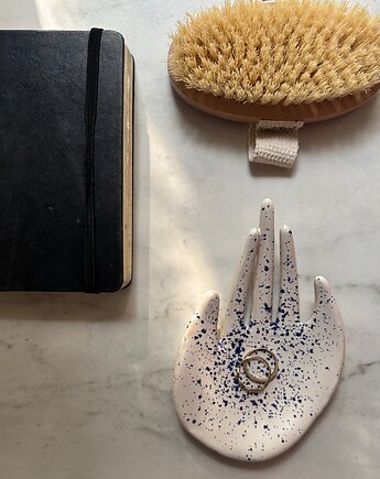 Ceramiczna Łapka Handmade Talerzyk na Biżuterię Niebieskie Ciapki, Maison Fragile