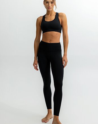 Legginsy z Wysokim Stanem ICON - Black, LIGAS