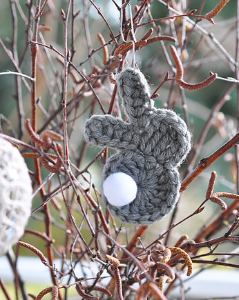 Szydełkowe zajączki 5szt, mamuta