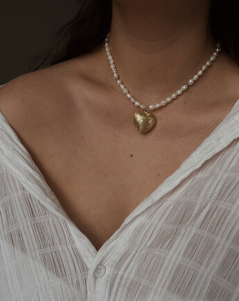 Naszyjnik z pereł naturalnych Serce, Chmolowska Jewellery