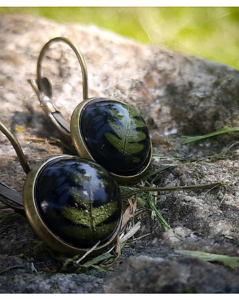 Kolczyki z paprocią, miedź, Figa handmade accessories