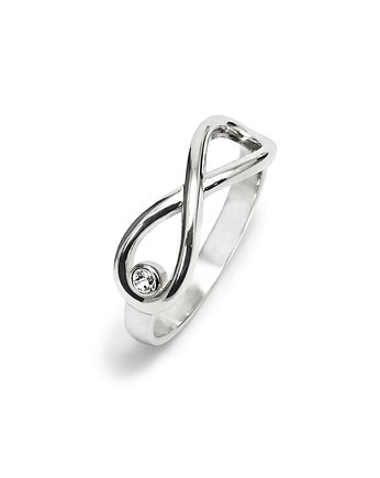 Infinity - Srebrny pierścionek z białym topazem, Kuźnia Srebra