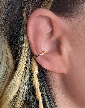 Nausznica LUCKY S Gold srebro pozłacane