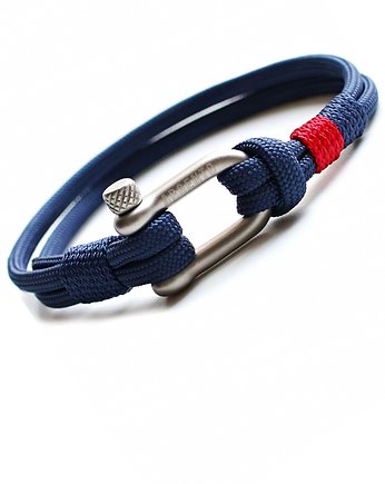Sportowa Męska bransoletka paracord szekla, Argento akcesoria