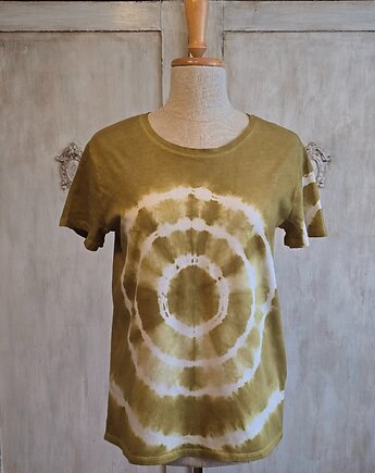 T-shirt shibori farbowany roślinami Onion