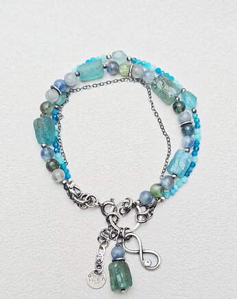 Bransoletka 3 Rzędowa  Infiniti  Srebro