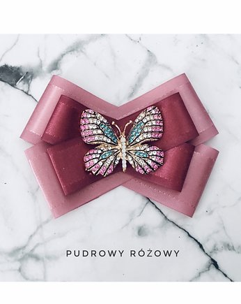 Brosza z Motylem NEW, Pudrowy Różowy