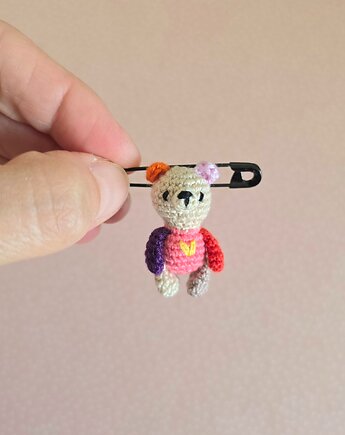 Miś przypinka, broszka, mimimali