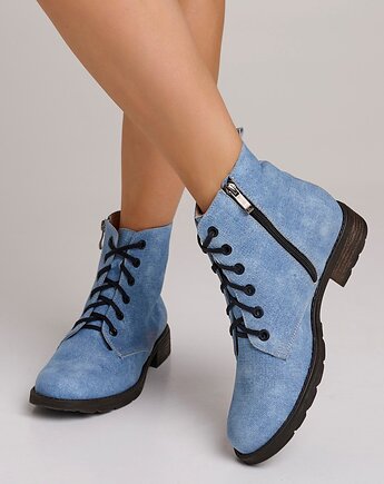 Botki skórzane styl jeans (6667), BOSCCOLO