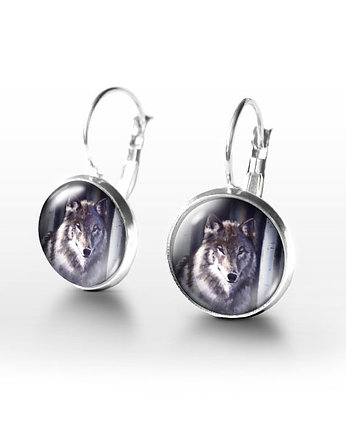 Kolczyki - Szary wilk, yenoo