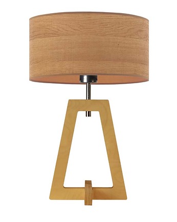 Drewniana lampka nocna CLIO ECO z designerskim kloszem, LYSNE
