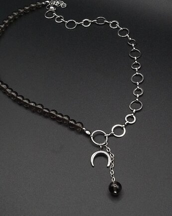 Naszyjnik  Kwarc Dymny i Księżycowa Asymetria, Unique