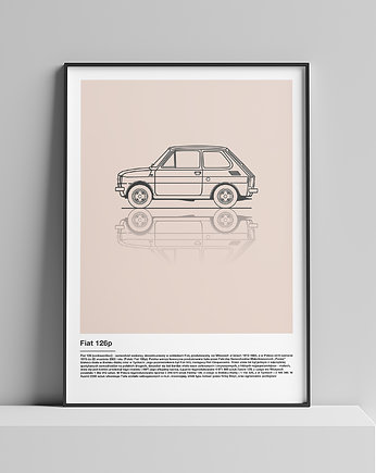 Plakat Polska Motoryzacja - Fiat 126p, Peszkowski Graphic