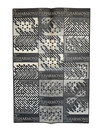 Plakat z okazji "75 lat Filharmonii w Warszawie", 1977 r, aut. L. Hołdanowicz, RiskyWalls