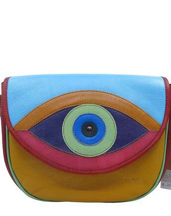 Torebka damska skórzana wymienna klapka 2w1 pojemna kolorowa OLIVKA, Olivka Warsaw