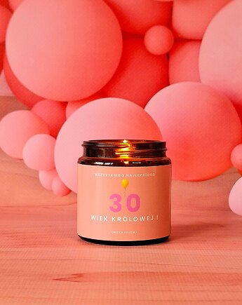Świeca sojowa zapachowa na 30 urodziny, SOy