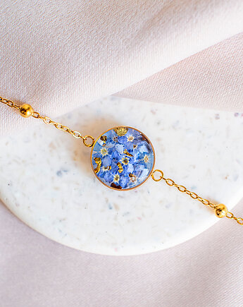 Bransoletka z niezapominajkami, nature gift