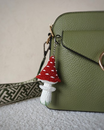 Brelok muchomor rdzawy, Grzybek do kluczy, Brelok do torebki, EcoToysByNastya