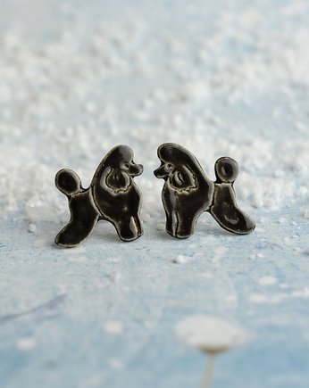 Pudelki mini pieski- ceramiczne kolczyki, Dorca