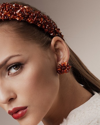 Kolczyki Amber Mini Rosette, Republika jewelry