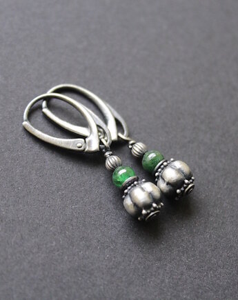 Kolczyki zielone latarenki z diopsydem, fado