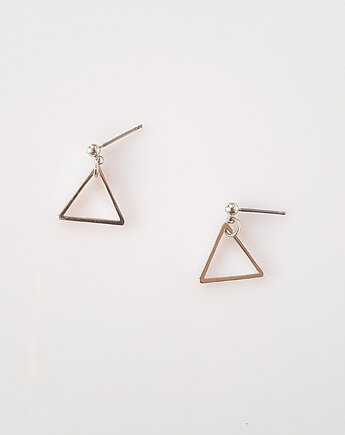 Kolczyki Sztyfty Trójkąciki Srebrne, Mitsu