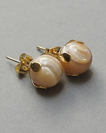 Dots - Muszla cream /alloys collection/ - sztyfty, KiKa pracownia