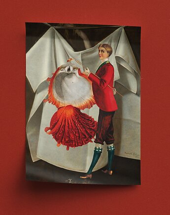 Kolaż / plakat dekoracyjny muszla vintage retro, Something Weird Collage