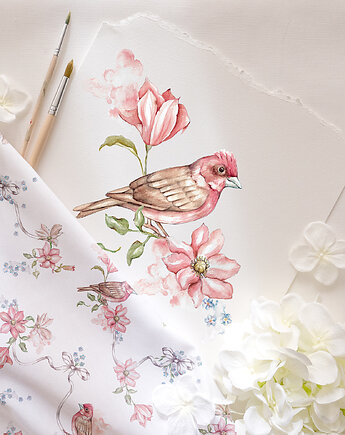 Pościel dla dzieci Bird Melody - 100%  Bawełna, Perkal, Amore Kids