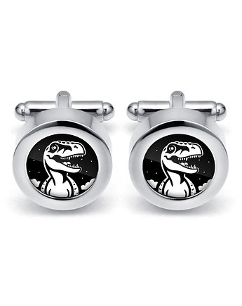 Eleganckie spinki do mankietów TYRANOZAUR SPINKI Z DINOZAUREM T-REX, laluv