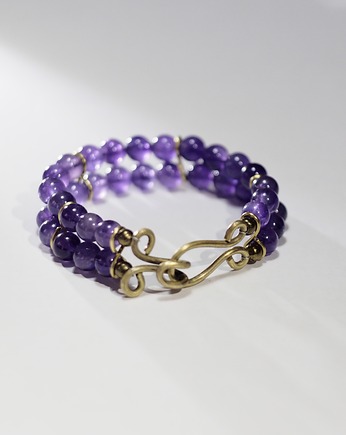 AMETYST  z ręcznie kutym zapięciem, ME PASSION  Jewelry