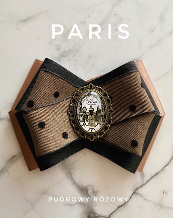 Kolekcja PARIS  z grafiką retro w stylu francuskim, Pudrowy Różowy