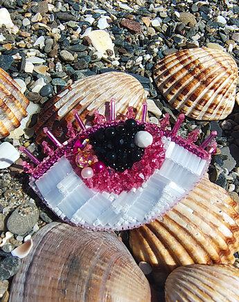 Wyjątkowa broszka OKO  handmade rękodzieło unikat, Kaikki