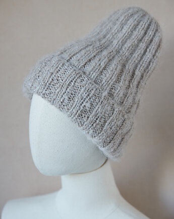 Czapka gruba Classic beżowa, Knit Couture