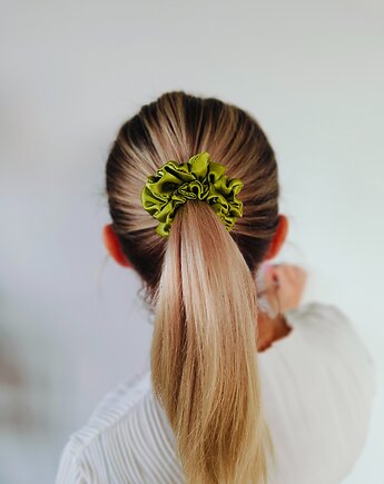 Gumka jedwabna, scrunchie, frotka juicy apple MIDI, Capillum