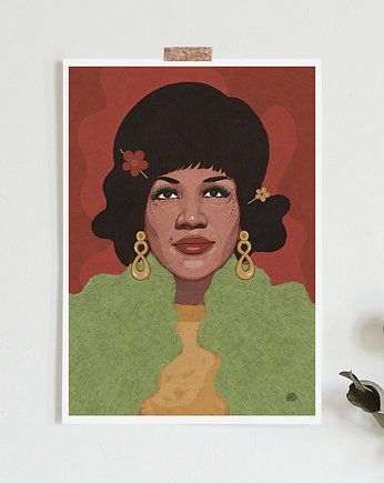 Kobieta, ilustracja, plakat, kwiaty, ZANETA ANTOSIK PRINTS