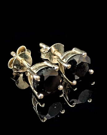 Kolczyki srebrne barocco- onyksy, Pracownia Neores