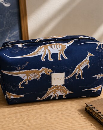Kosmetyczka kuferek duża saszetka wodoodporna etui organizer dinozaury, Uszyciuch
