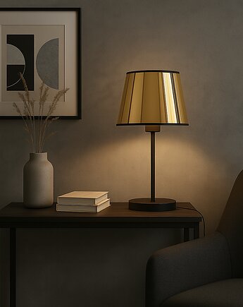 Czarna lampa stołowa w stylu loft SIENA MIRROR, LYSNE
