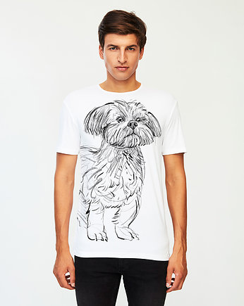 Shih Tzu Dog Men's T-shirt white, SELVA