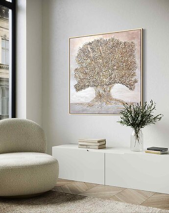 Obraz "Drzewo zaufania" 90x90, Anna Maria Majkutewicz